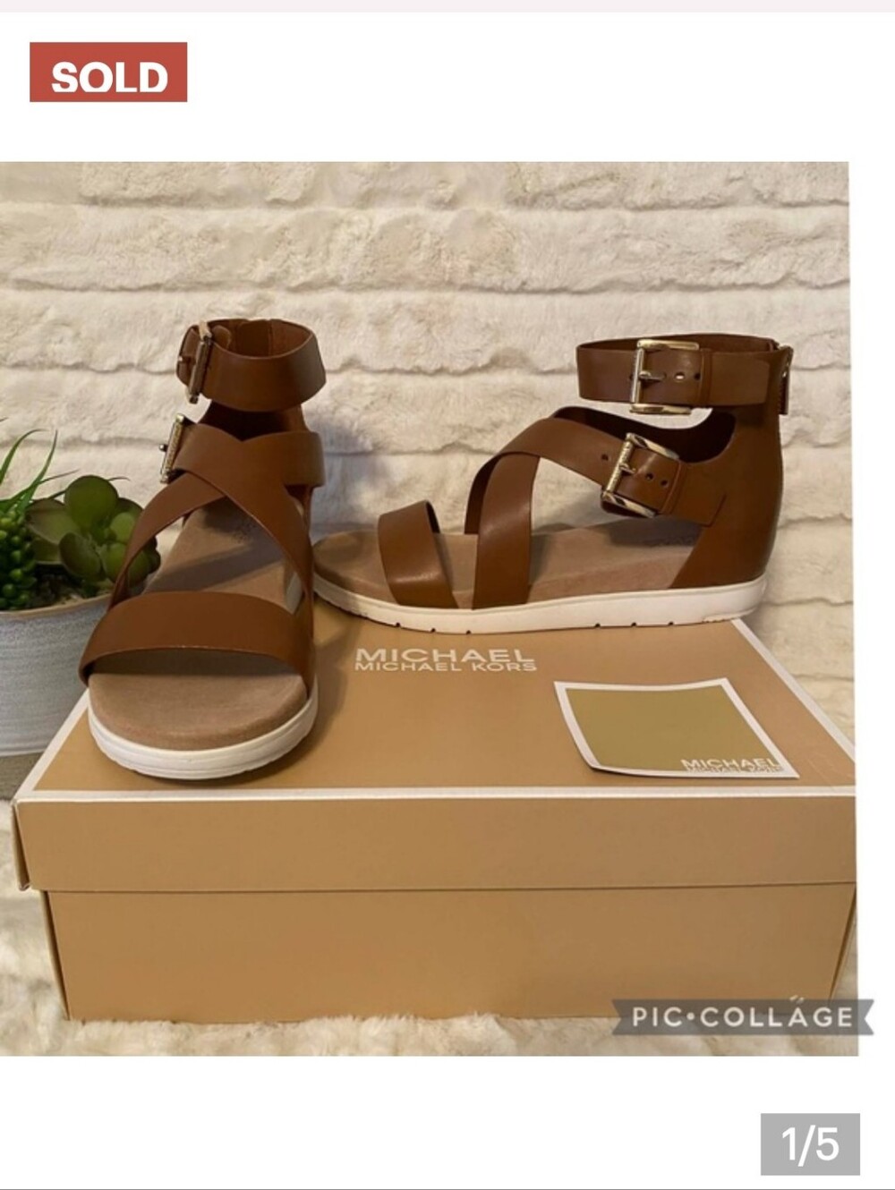 ✨🆕✨Brand New Michael Kors Sybil Leather Sandals
